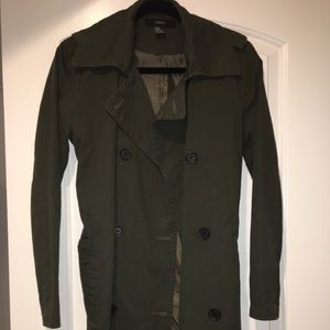 Forever 21 forest green trench coat